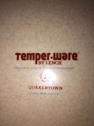 Set Of 4 Vintage Temper - Ware by Lenox Quakertown 10 