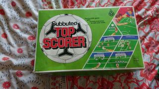 Table Soccer Vintage 1978 Subbuteo Top Scorer 6 A Side Box Set Complete