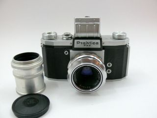 Praktica Fx3 With 50mm F:2.  8 Isco - Gottingen Westanar Lens And Extension Tube Set