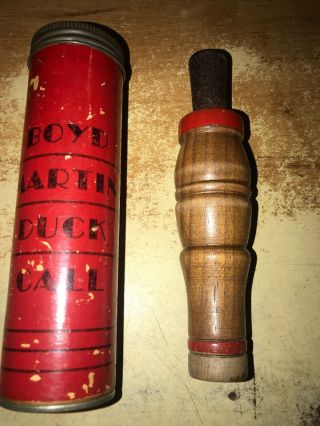 Vintage Duck Call Made By Boyd Martin In The Tube.