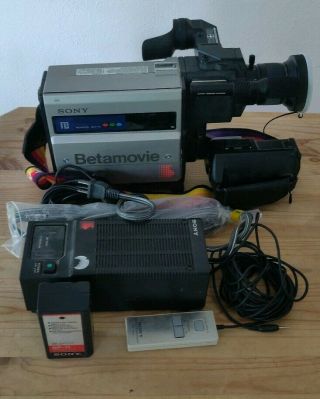 Sony Betamovie Bmc - 110 Camcorder With Battery,  Charger And Remote
