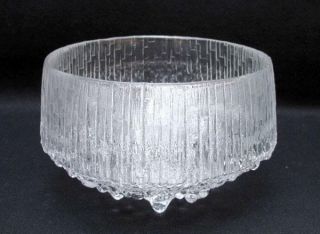Vintage Iittala Finland Ultima Thule Glass Bowl Tapio Wirkkala Scandinavian