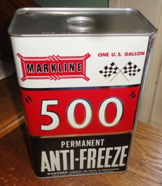 Vintage Car Truck Tractor Gas Station Markline 500 Antifreeze Gal.  Can St.  Paul