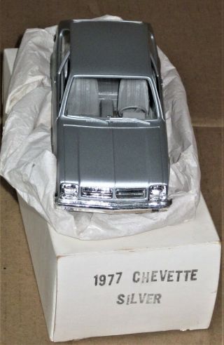 NewInBox MPC 1/25 PROMO SILVER 1977 CHEVY CHEVETTE VINTAGE PROMOTIONAL MODEL CAR 3