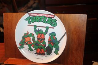 Vintage 1989 Teenage Mutant Ninja Turtles Plastic Plate 8 " Tmnt Old Stock
