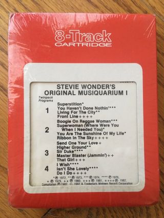 Vtg 8 Track Tape Stevie Wonder ' s Musiquarium I 2