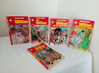 Bundle Of 5 X Vintage Just William Books By Richmal Crompton