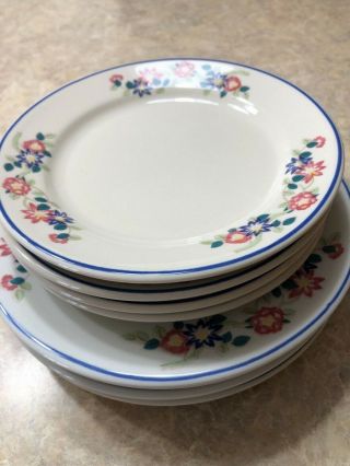 Set Of 8 Vintage Shenango China Flowers Pattern Dinner (9.  25 ") &lunch (8 ") Plates