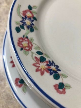 Set of 8 Vintage Shenango China Flowers Pattern Dinner (9.  25 