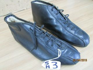 Size 8 Vintage Leather Reynolds Fleece Lined Cycling Shoes In