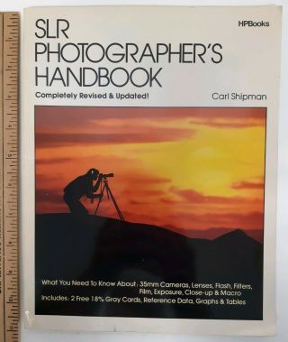 SLR Photographer ' s Handbook Photography Book Carl Shipman Photos Camera Vtg 80s 2