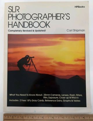 SLR Photographer ' s Handbook Photography Book Carl Shipman Photos Camera Vtg 80s 3