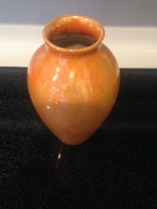 Art Deco 1922 Orange Luster Vintage Porcelain Vase