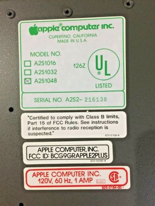 Apple Computer II Plus Empty Case Very Ships Worldwide 8