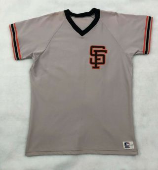 Vintage Medalist Sand - Knit San Francisco Giants Baseball Jersey Shirt 1980 