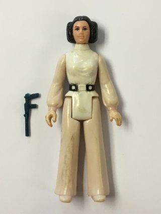 1977 Vintage Star Wars Princess Leia W/ Blue Blaster Gun Action Figure