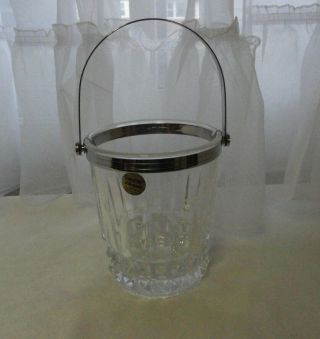 Vintage 1960s Cristal D’arques Tuilleries - Villandry Crystal Ice Bucket W/handle