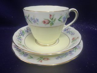 Vintage Adderley Fine Bone China Tea Cup Trio