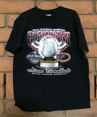 Arizona Diamondbacks 2001 Vintage World Series Champions Large Black T - Shirt