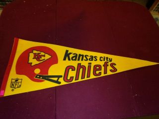 Vintage Kansas City Chiefs Pennant 30 Inch