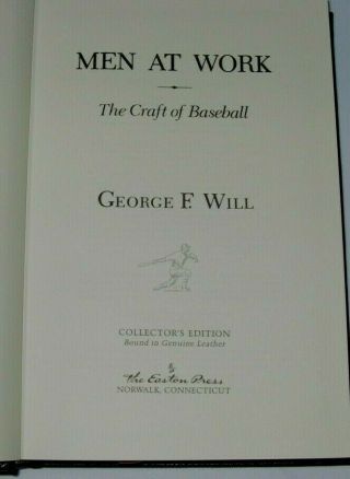 Men At Work by George Will - - - Easton Press - - Leather Hardcover 4