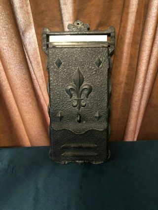 Vintage Wall Mount Metal Mail Box Paint
