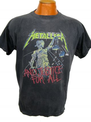 Vintage 1994 Metallica Justice For All Concert Band Tour Shirt Large L