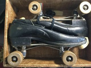 HYDE Roller Skates Mens 10 VINTAGE 50s Chicago Jerold Johnson Moline IL Case 4
