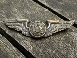 Vintage Ww2 Us Army Air Force Aircrew Plated Badge