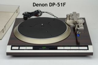 Denon Dp 51f Direct Drive Fully Automatic Turntable W/ Stanton 500 - Ii Cartridge