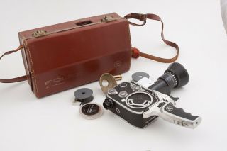 Bolex P1 Paillard 16mm Zoom Reflex Movie Camera W/case (b4r) For Repair