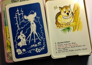 WALT DISNEY‘S BAMBI QUARTETT SCHMID CARD GAME - PLAYING CARDS - VINTAGE 4