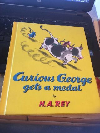 Curious George Gets A Medal By H.  A.  Rey,  Hardcover,  Houghton Mifflin