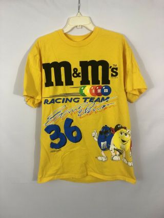Vtg 1999 Ernie Irvan 36 Racing Team M&ms T - Shirt Nascar Mens L Double Sided