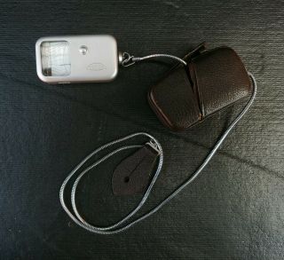Minox Leather Exposure/light Meter.  With Case And Chain