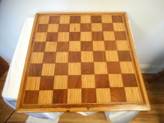 Large Vintage Hand Crafted Solid Wood Chess Board 17 " X 17 " And 4 Pounds
