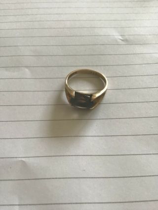 Vintage Ring,  1970’s Yellow 9ct Gold Quartz Size R