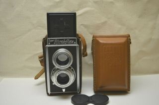 Vintage Ricohflex Film Camera With Leather Case Richo Flex