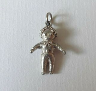 05 Vintage H/m Silver Charm Doll With Curly Hair