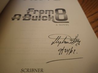 Stephen King Signed And Dated 9/24/01 " From A Buick 8 " First Edition Unread