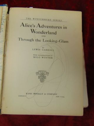 1916 ALICE IN WONDERLAND & THROUGH THE LOOKING GLASS Windermere Series As - Is 4