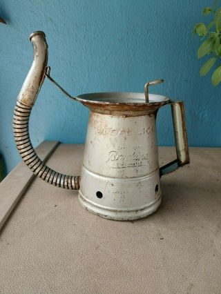 Vintage Brookins Service Station Oil Can 1/4 Gal.  Made In U.  S.  A.