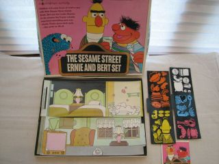 Vintage 1971 Colorforms The Sesame Street Ernie And Bert Set Cookie Monster