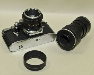 Vintage TOPCON Automatic SLR Camera topcor 5.  8cm 1.  8 & 13.  5cm 3.  5 Lens FIX/PARTS 3