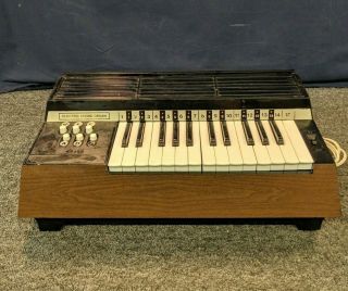 Magnus Organ 350 Electric Chord Vintage Piano Usa 15 Keys Wood Panel