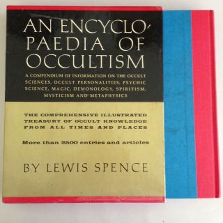 Encyclopaedia Of Occultism By Lewis Spence 1960 Hardcover / Slipcase Occult