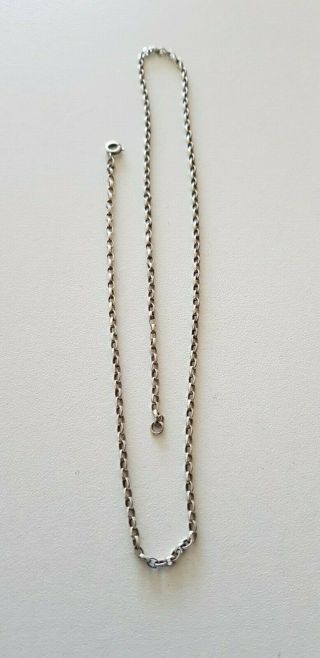 Quality Vintage Sterling Silver Belcher Chain 18 In Long Weight 5.  3 Grams
