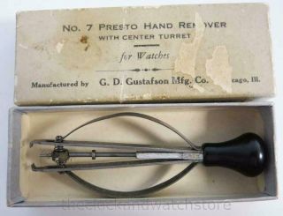 Vintage Presto Bergeon No.  7 Hand Remover With 4 - Prong Turret