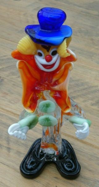 Vintage Italian Murano Glass Clown,
