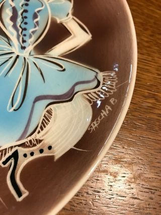 VINTAGE MID CENTURY SASCHA BRASTOFF COUNTRY WESTERN SQUARE DANCE PLATE SIGNED 7